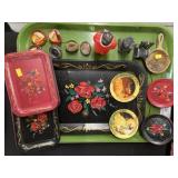 Bridle Rosettes, Serving Trays, Shaker