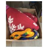 (3) Boxes of Afghans, Comforters, Textiles