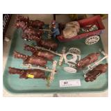 Cast Metal Horse-Drawn Wagon