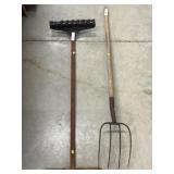 Pitch Fork with Vintage Weed Trimmer