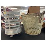 (2) Galvanized Baskets