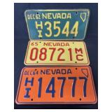 (3) Nevada License Plates