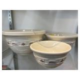 (4) Longaberger Pottery Bowls