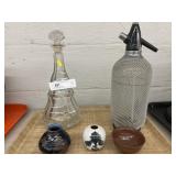 Seltzer and Decanter Bottles