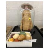 Porcelain Doll w/ Alabaster Eggs