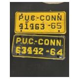 (2) Connecticut License Plates