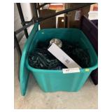 Storage Tote with Christmas Lights