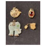 Grouping of 14K Pins and Pendants