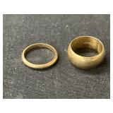(2) 14K Gold Wedding Bands
