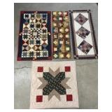 (4) Quilted Table Covers