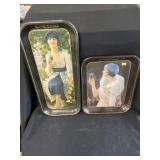 (2) Coca-Cola Serving Trays