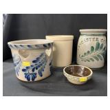 (4) Pieces of Salt Glazed Pottery