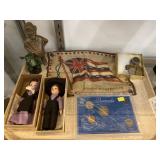 Foreign Coins, Vintage Dolls and Still Bank
