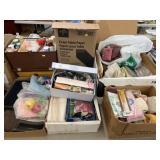 Sewing Supplies and Assorted Fabric
