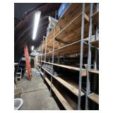 (7) Sections of Metal and Wood Shelving