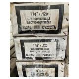 (3) Boxes of 1-1/4 X .120 Coil Roofing Nails