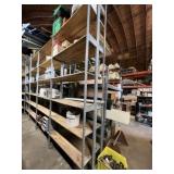 (4) Sections of Metal and Wood Shelving