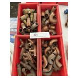 (4) Boxes of Copper Fittings and Brass Connectors
