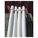 (4) 7 Ft. Vinyl Lamp Posts