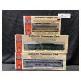 3 Con-Cor Freight and Passenger Cars