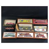 2 Tyco HO Scale Locomotives w/ Asst. Freight Cars