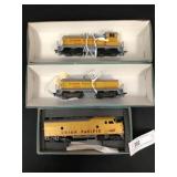 2 HO Scale Union Pacific Locomotives w/ Dummy