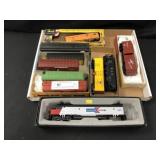 Incomplete HO Scale Locomotive w/ Freight Car