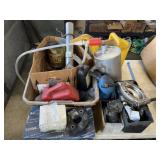 Gear Puller w/ Muffler, Fluid Can, Assorted Tools