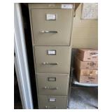 (2) 4-Drawer Metal File Cabinets