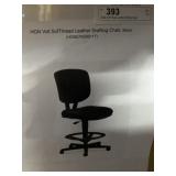 Black SofThread Leather Drafting Chair
