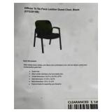 Black Faux Leather Guest Chair