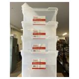 (12) Plastic Storage Totes with Lids