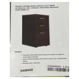 3-Drawer Mobile Vertical File Cabinet