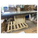 Crafted Pedestal Wooden Door Table Top