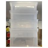 (12) Plastic Storage Totes with Lids