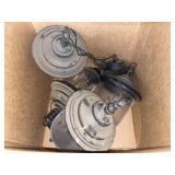 (4) Metal/Glass Hanging Outdoor Lights