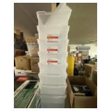 (8) Plastic Storage Bins with Lids