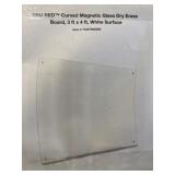 Tru Red Curved Magnetic Glass Dry Erase Board