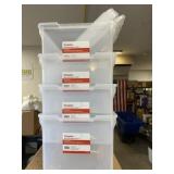 (12) Plastic Storage Totes with Lids