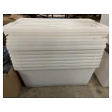 (7) Plastic Storage Totes with Lids