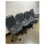 (4) Matching Upholstered Boardroom Chairs