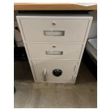 Metal 2 Drawer Cabinet with Combination Safe