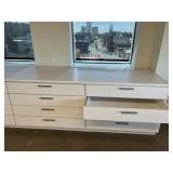(2) 4 Drawer Storage Cabinets with Formica Tops