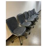 (6) Matching Upholstered Boardroom Chairs