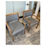(2) Matching Upholstered Guest Chairs