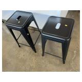 (2) Metal Stools