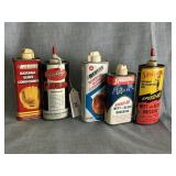 Group of Baseball Glove Oil Cans