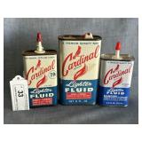 Cardinal Brand Lighter Fluid Cans