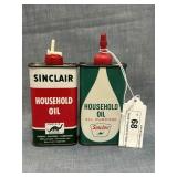 Sinclair Household Oil Plastic Top Handy Oilers