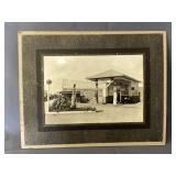 Early Photo Conoco Gas Station Visible Pumps
